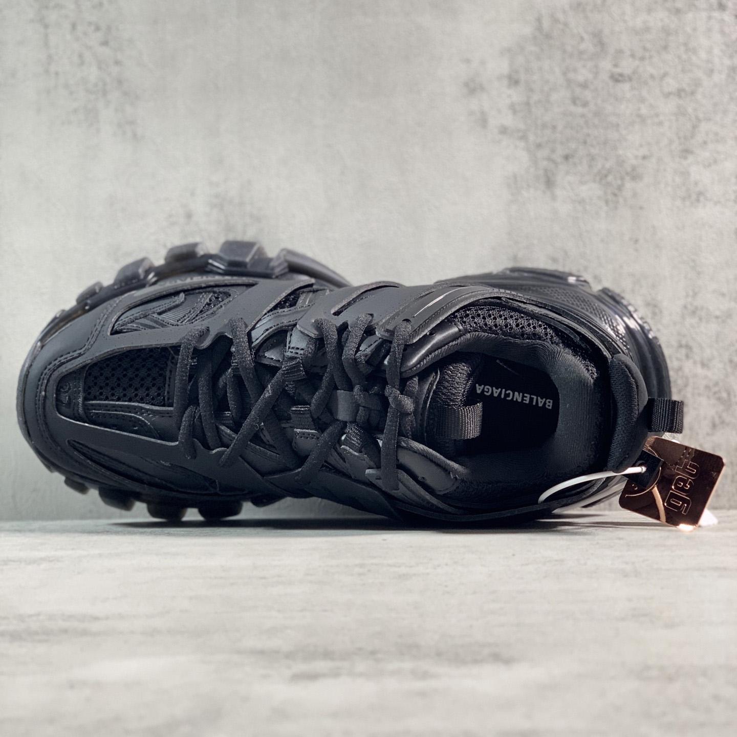Balenciaga Track Clear Sole Sneaker In Black Mesh And Nylon - PerfectKickZ
