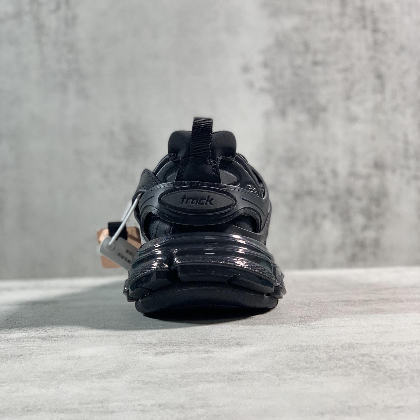 Balenciaga Track Clear Sole Sneaker In Black Mesh And Nylon - PerfectKickZ