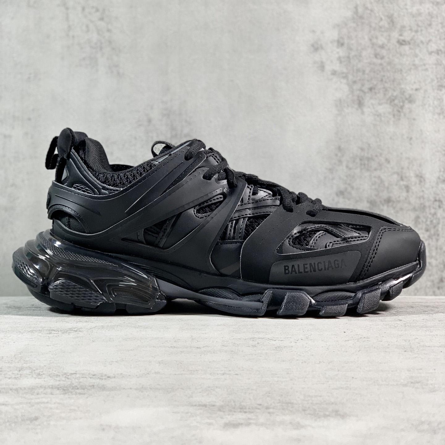 Balenciaga Track Clear Sole Sneaker In Black Mesh And Nylon - PerfectKickZ