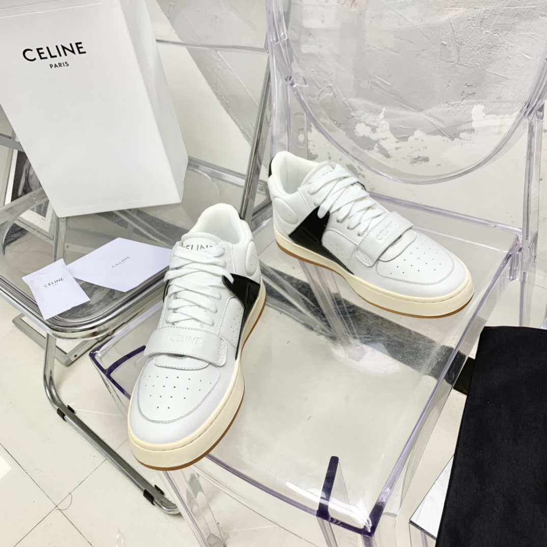 Celine CT-02 Mid Sneaker With Velcro In Calfskin - PerfectKickZ
