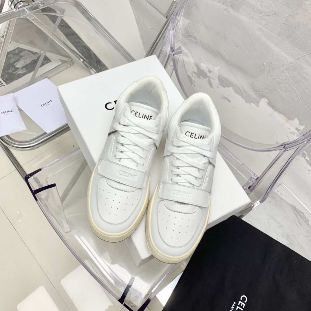 Celine CT-02 Mid Sneaker With Velcro In Calfskin - PerfectKickZ