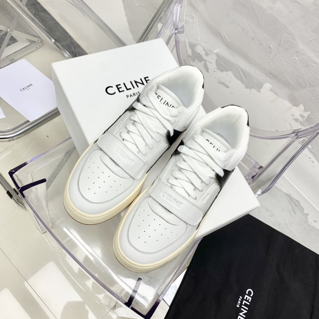 Celine CT-02 Mid Sneaker With Velcro In Calfskin - PerfectKickZ