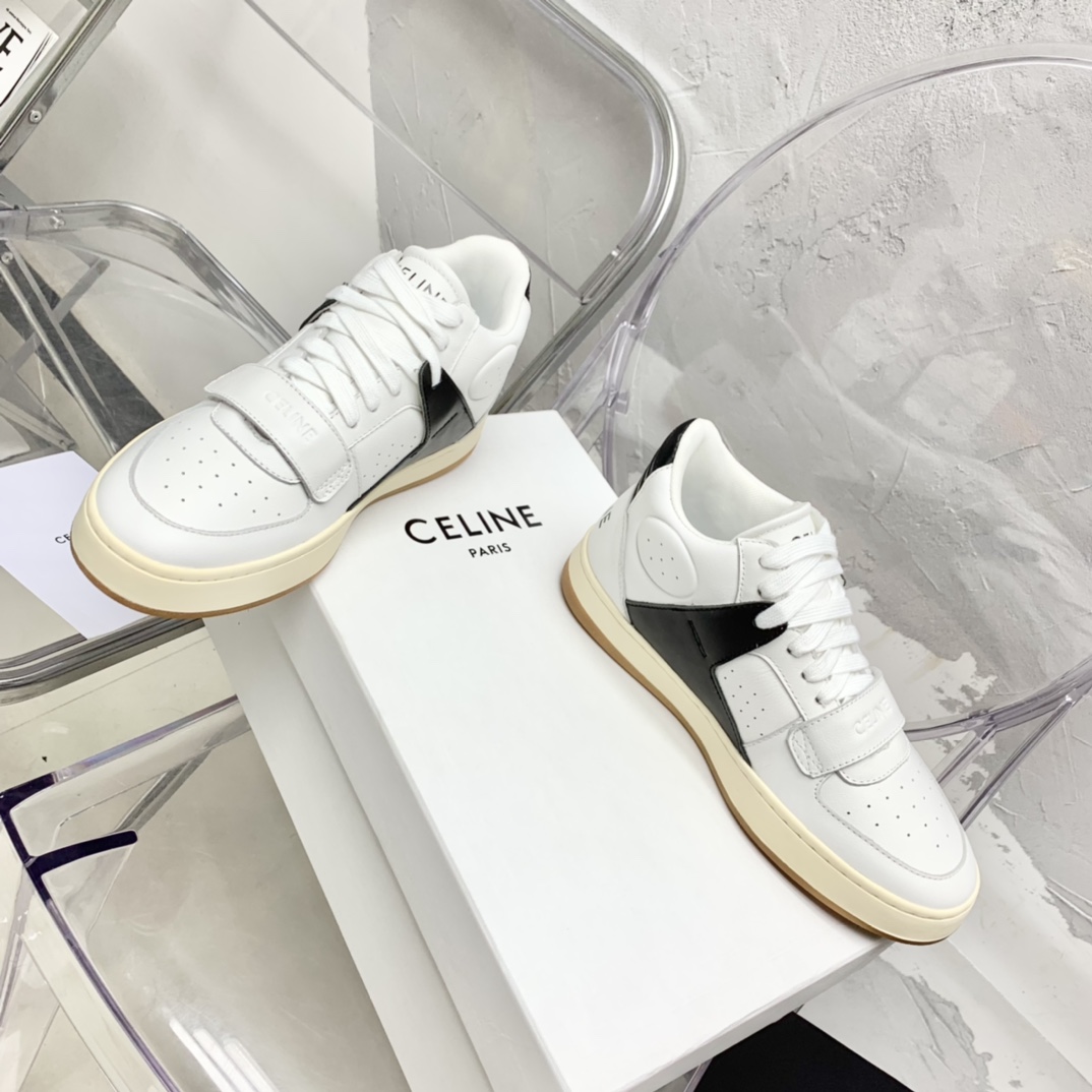 Celine CT-02 Mid Sneaker With Velcro In Calfskin - PerfectKickZ