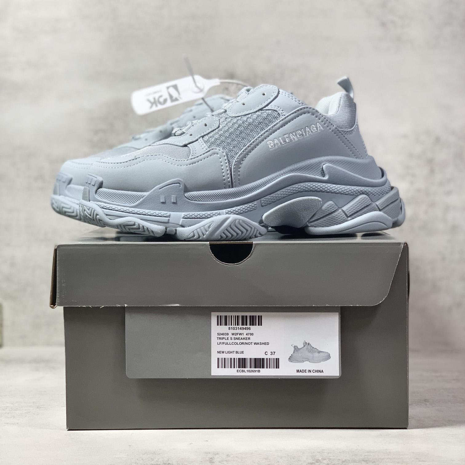 Balenciaga Triple S Sneaker In Light Blue Double Foam And Mesh - PerfectKickZ