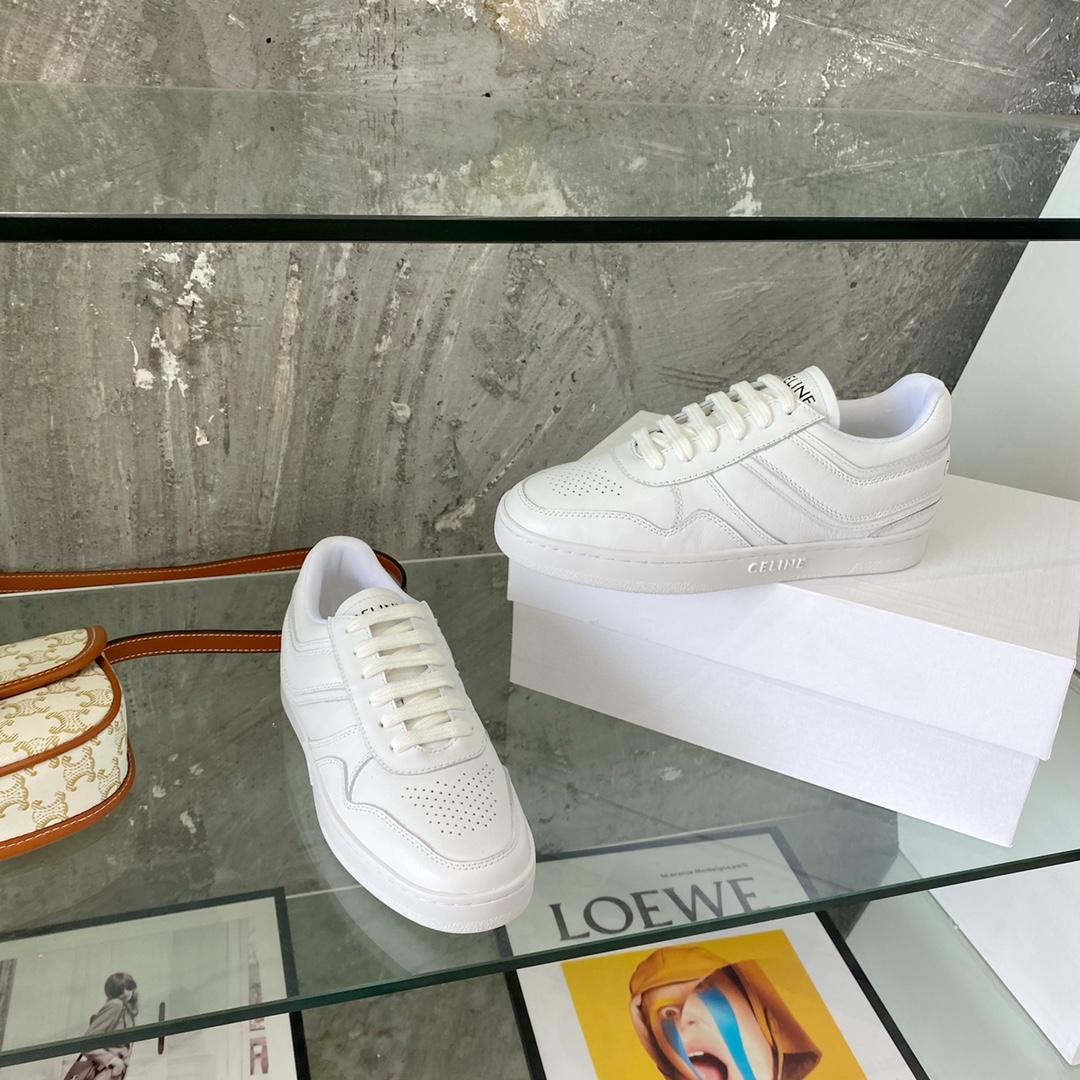Celine Trainer Low Lace-Up Sneaker In Calfskin - PerfectKickZ