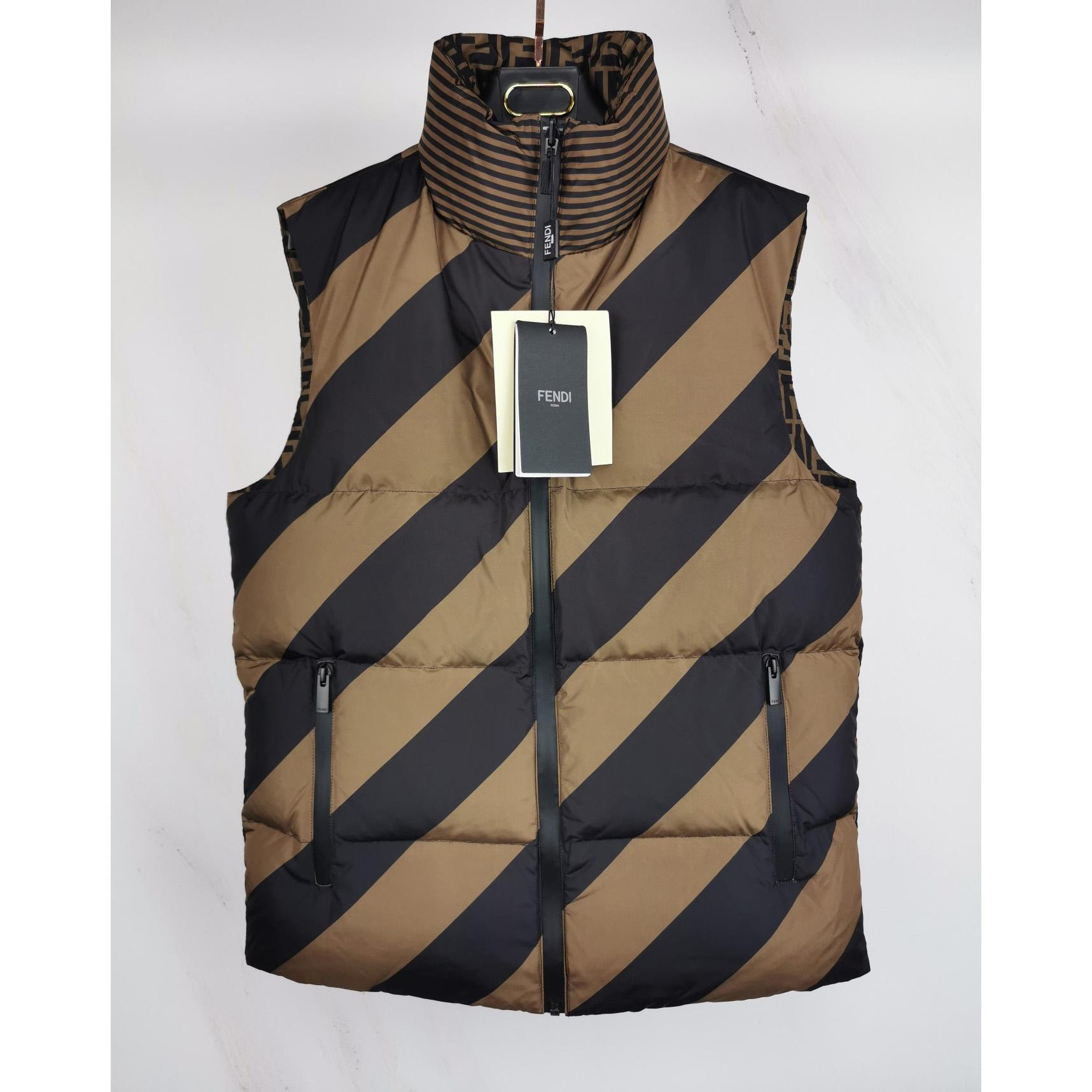 Fendi Gilet Brown Nylon Vest - PerfectKickZ