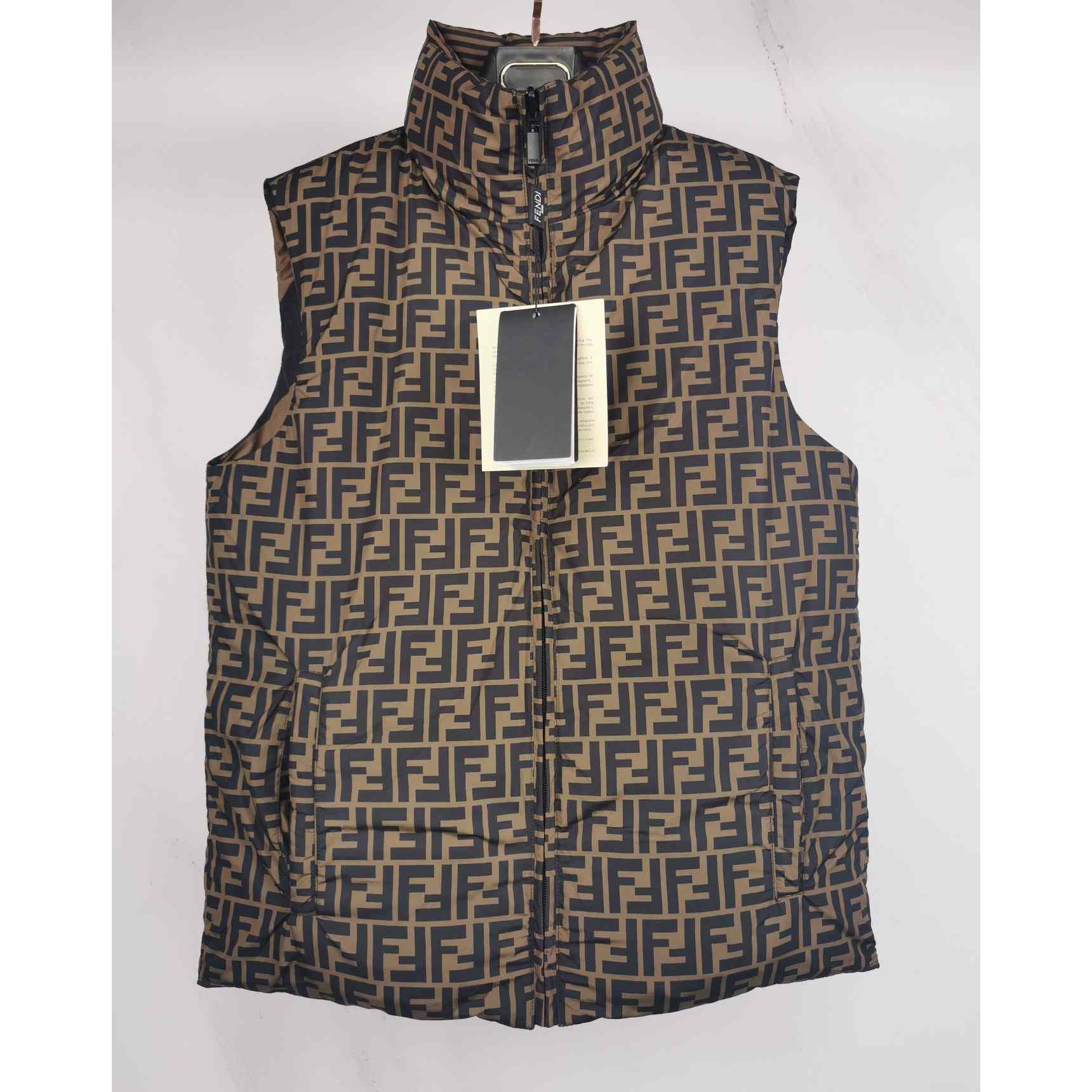 Fendi Gilet Brown Nylon Vest - PerfectKickZ