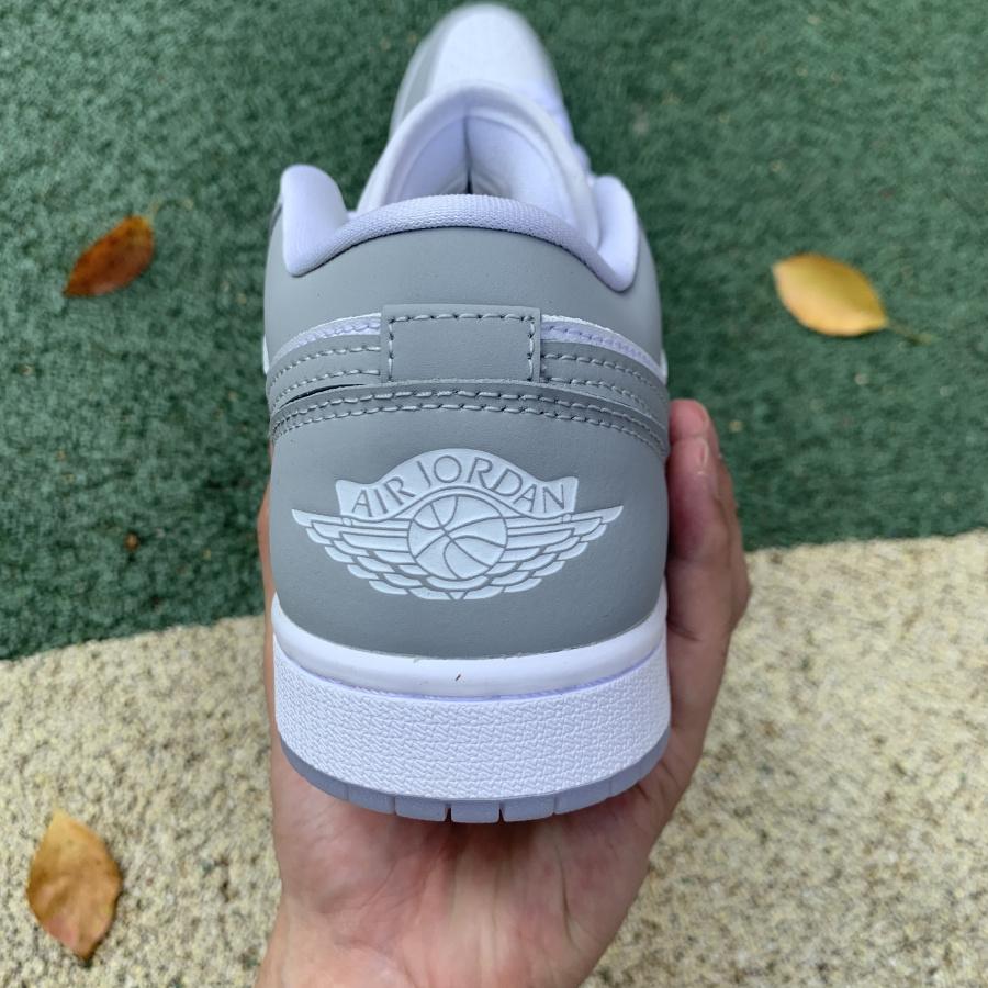 Air Jordan 1 Low White Wolf Grey Sneaker    DC0774-105 - PerfectKickZ