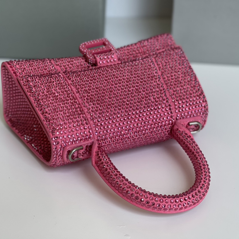 Balenciaga Hourglass XS Handbag With Rhinestones(19-8-21cm) - PerfectKickZ