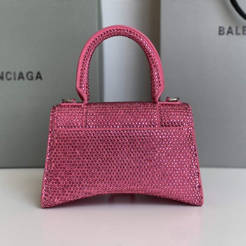 Balenciaga Hourglass XS Handbag With Rhinestones(19-8-21cm) - PerfectKickZ
