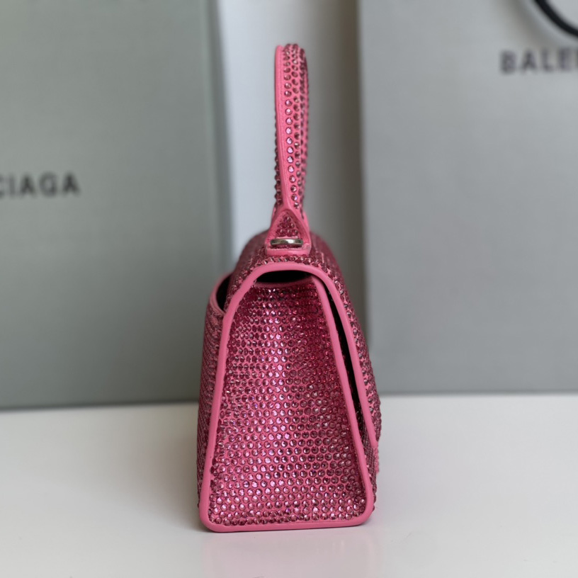 Balenciaga Hourglass XS Handbag With Rhinestones(19-8-21cm) - PerfectKickZ