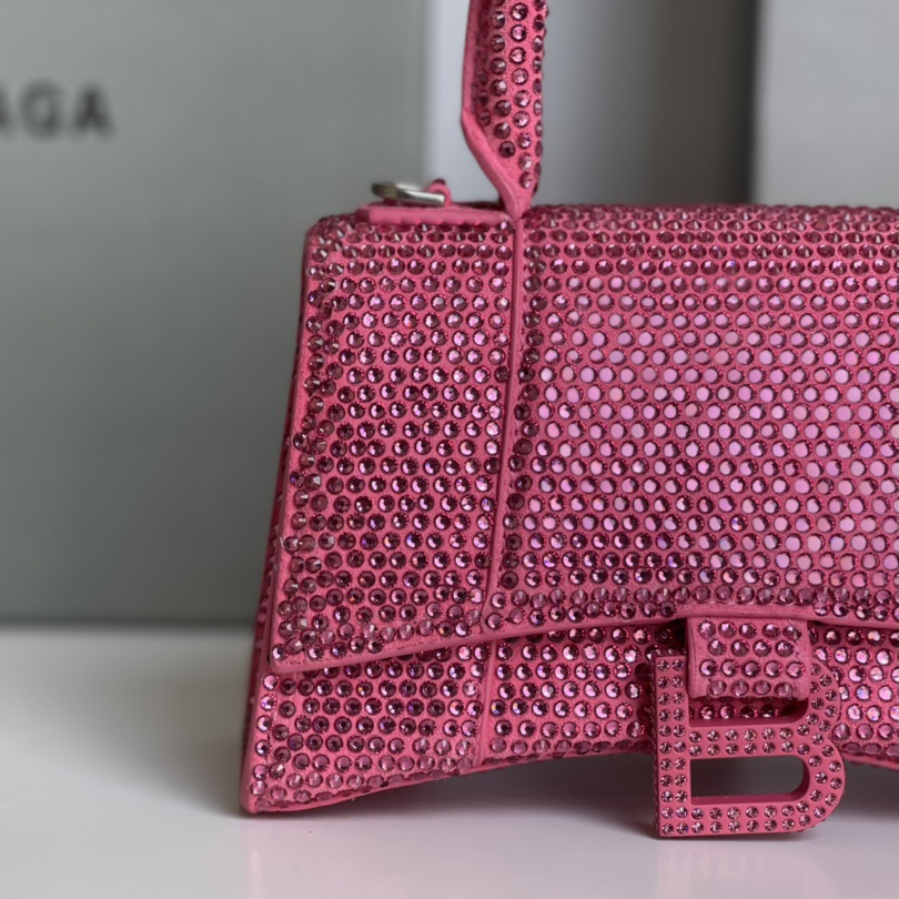 Balenciaga Hourglass XS Handbag With Rhinestones(19-8-21cm) - PerfectKickZ