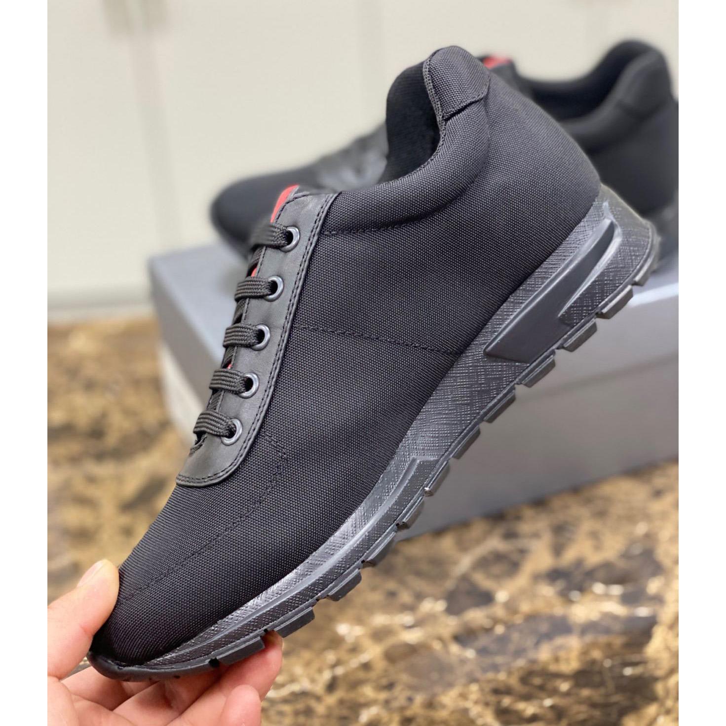 Prada Nylon And Leather Sneakers - PerfectKickZ