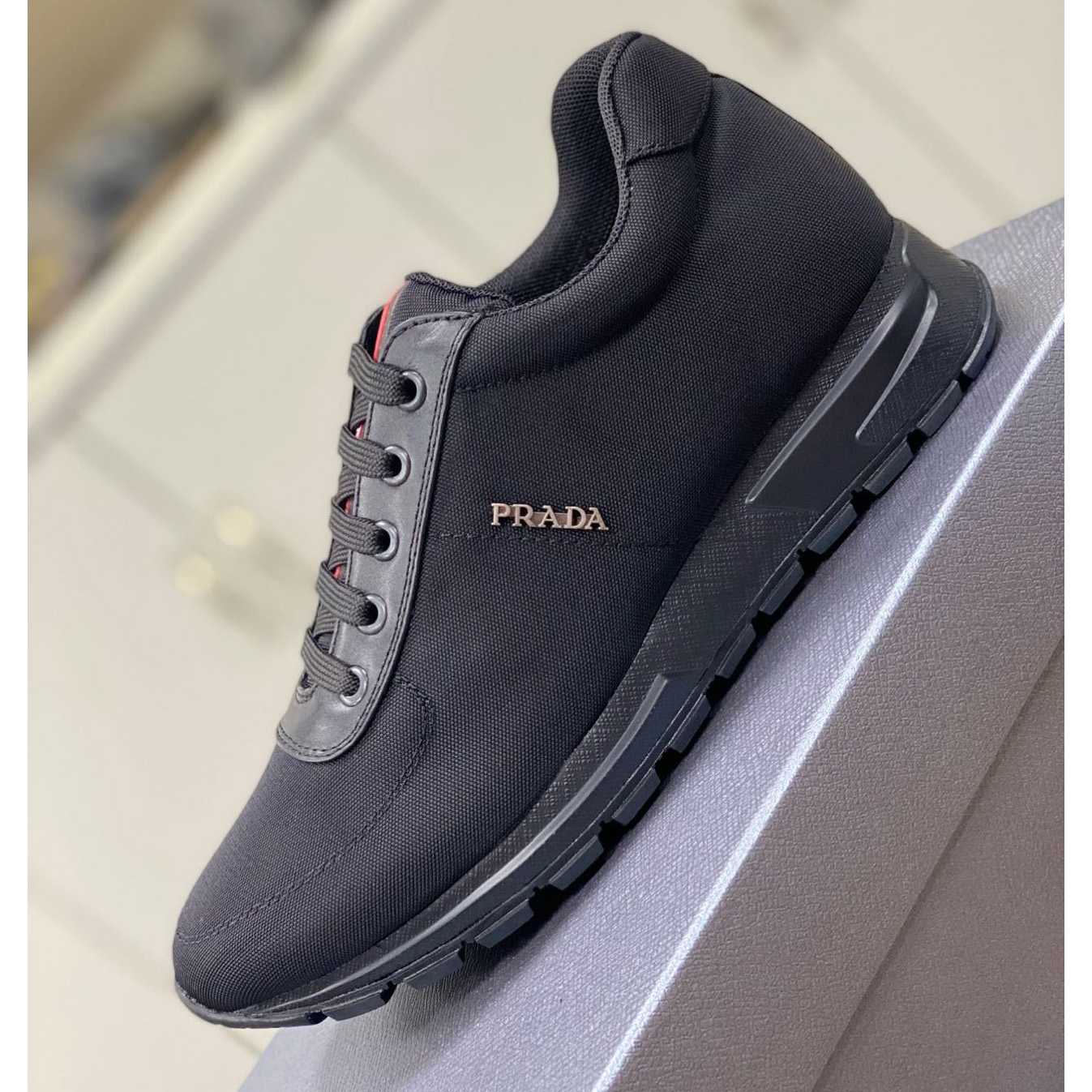 Prada Nylon And Leather Sneakers - PerfectKickZ