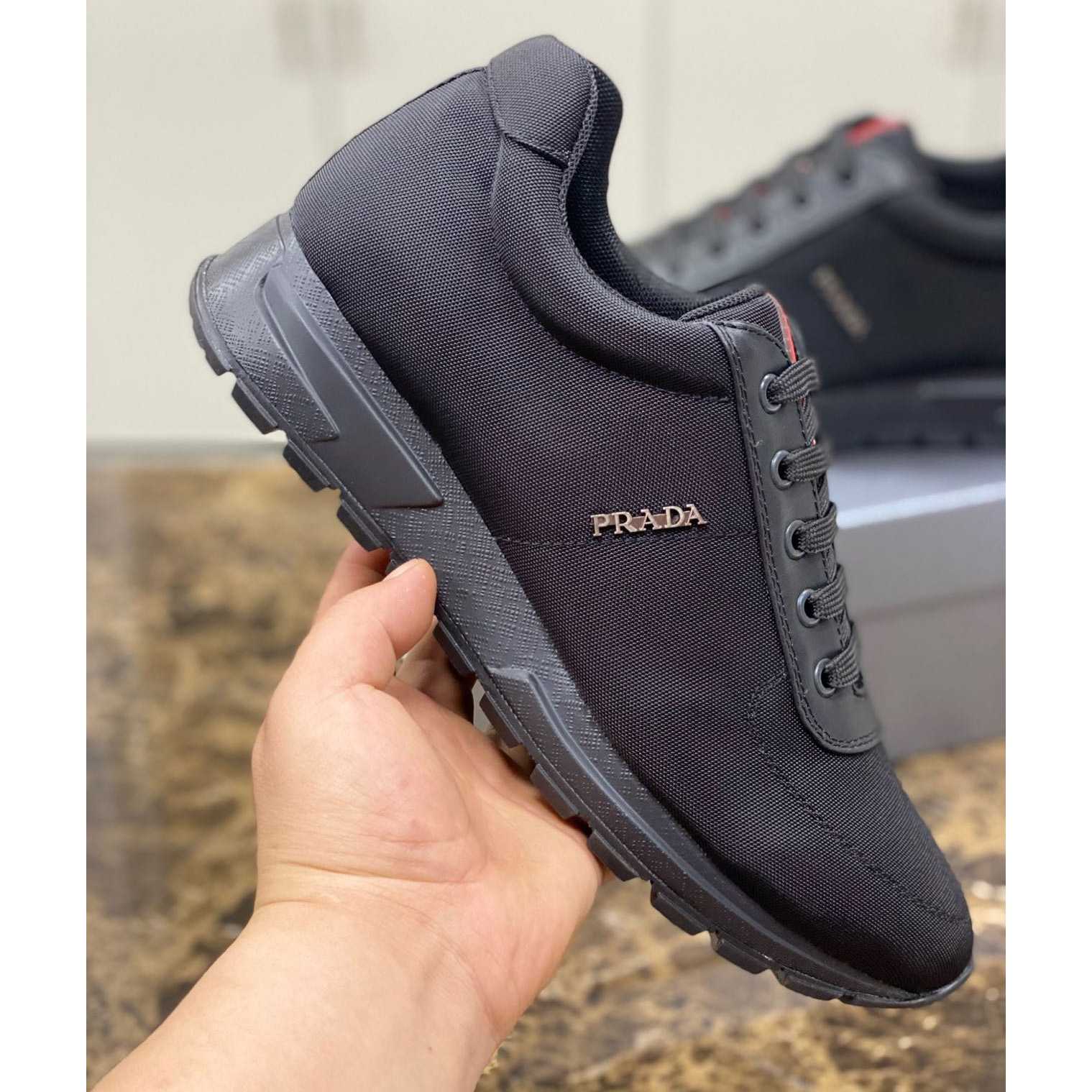 Prada Nylon And Leather Sneakers - PerfectKickZ
