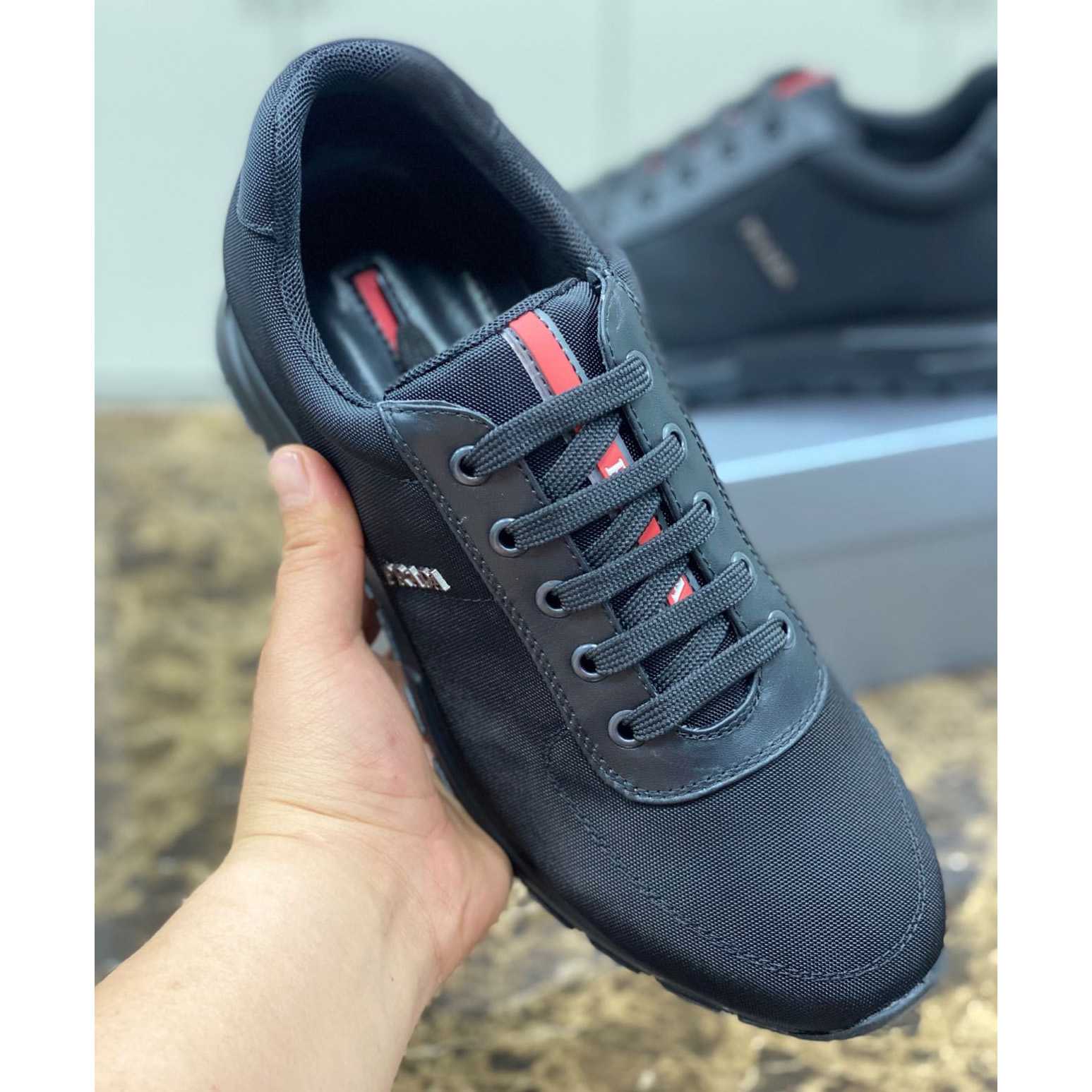 Prada Nylon And Leather Sneakers - PerfectKickZ