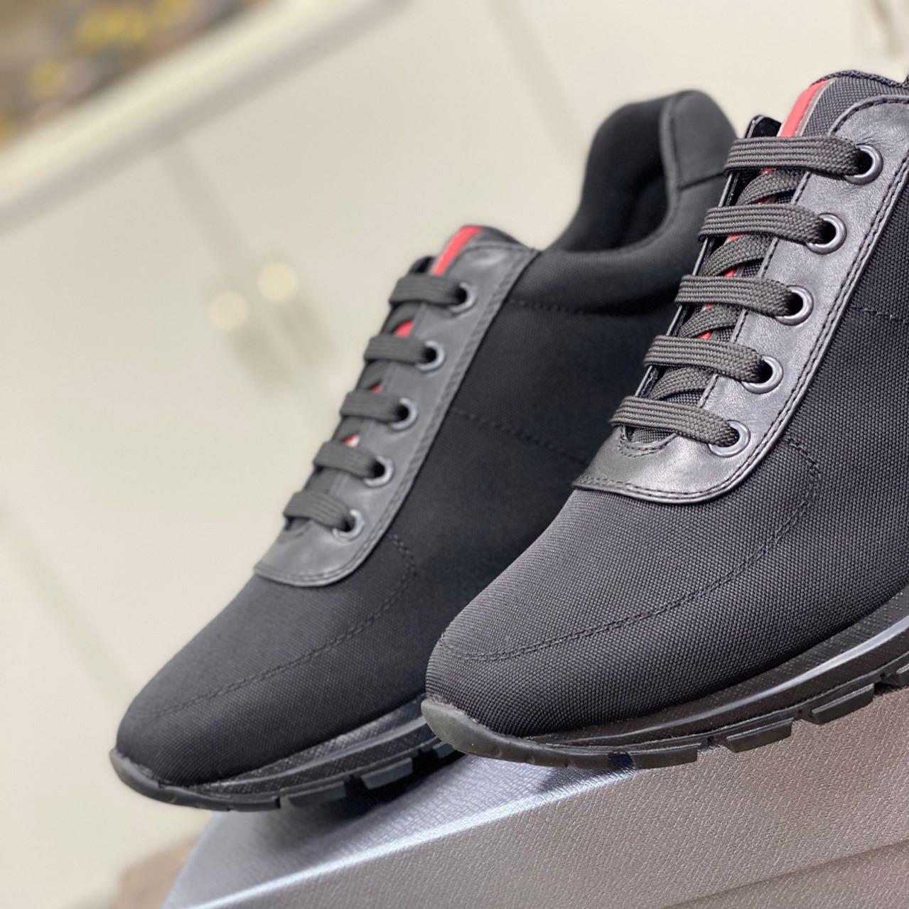 Prada Nylon And Leather Sneakers - PerfectKickZ