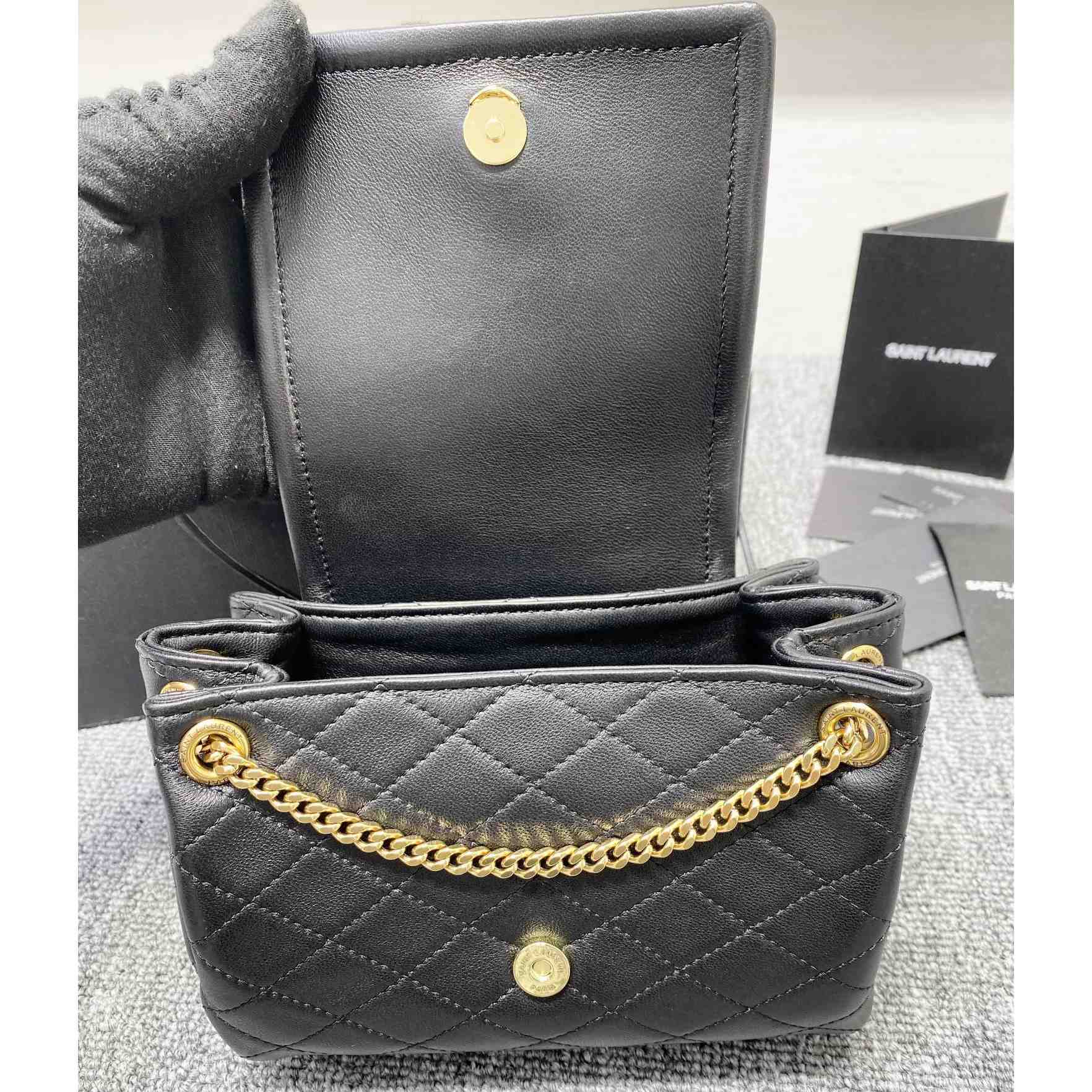 Saint Laurent Mini Nolita In Lambskin(18-13-6cm) - PerfectKickZ