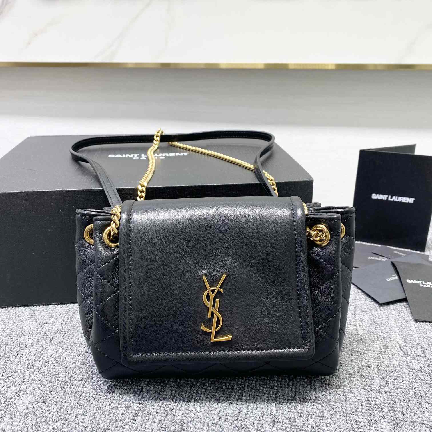 Saint Laurent Mini Nolita In Lambskin(18-13-6cm) - PerfectKickZ