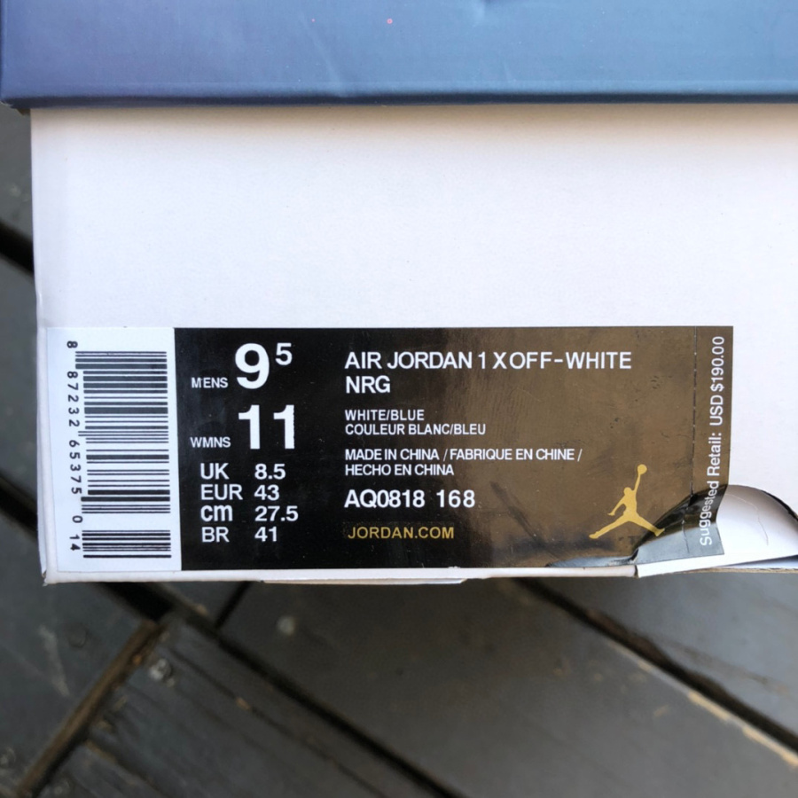 Off-White x Air Jordan 1 OW High Sneaker   50818-168 - PerfectKickZ