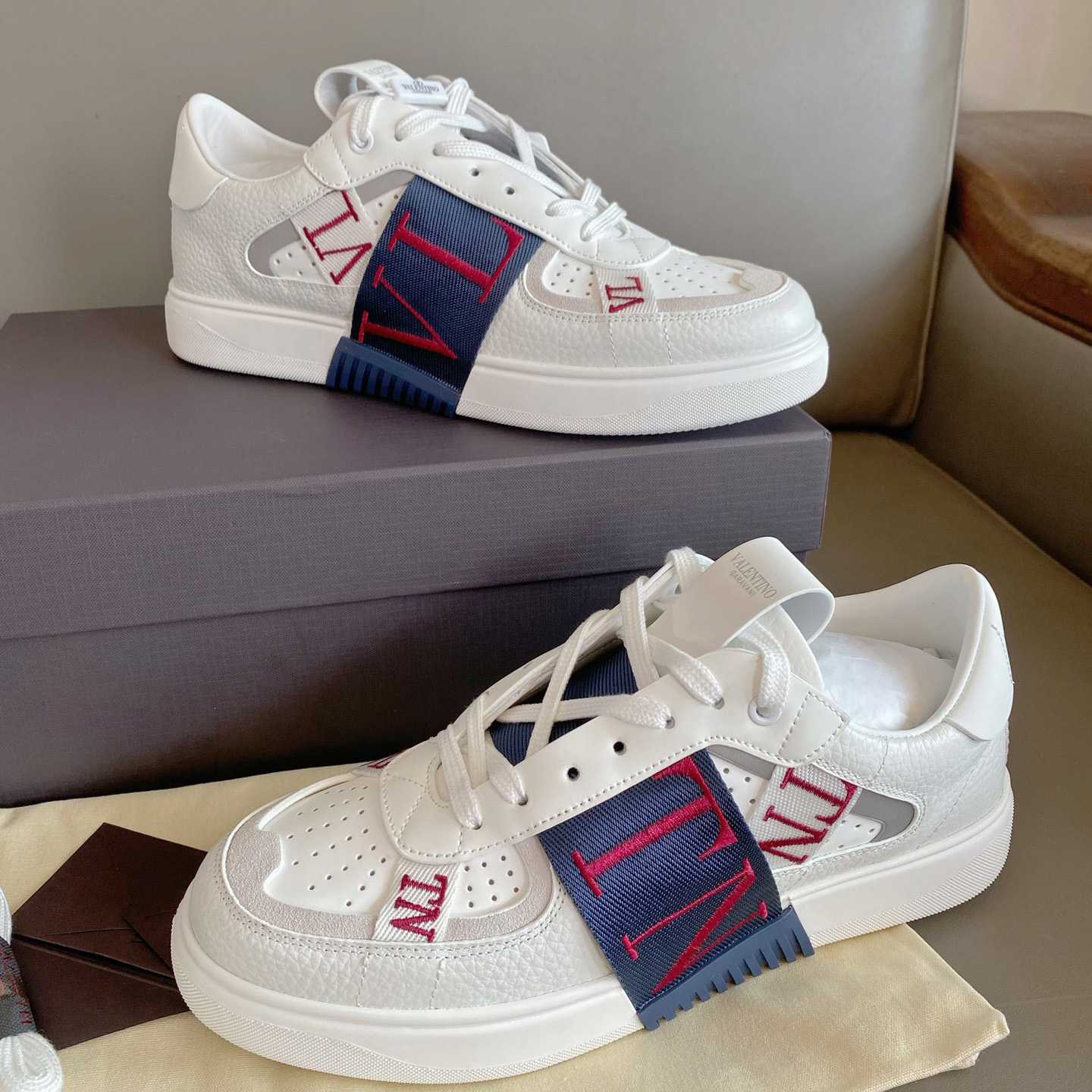 Valenti Low-Top Calfskin Vl7n Sneaker With Bands - PerfectKickZ