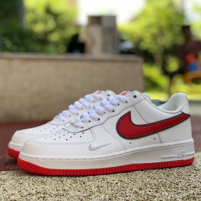 Air Force 1’07 Low"White/University Red/Sliver" Sneaker     DX9269-101 - PerfectKickZ