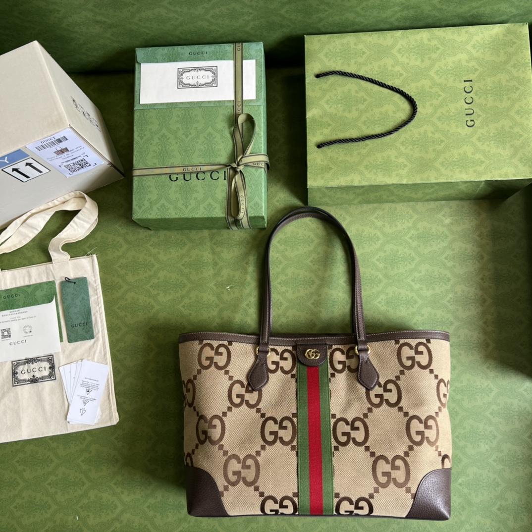 Gucci Ophidia Jumbo GG Medium Tote(32-28-14cm) - PerfectKickZ