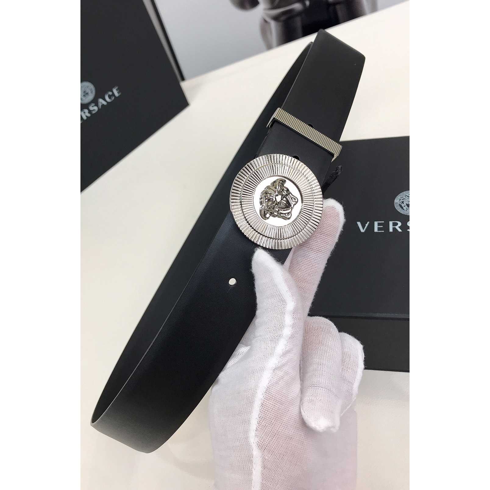 Versace Enamel Medusa Biggie Belt   40mm - PerfectKickZ