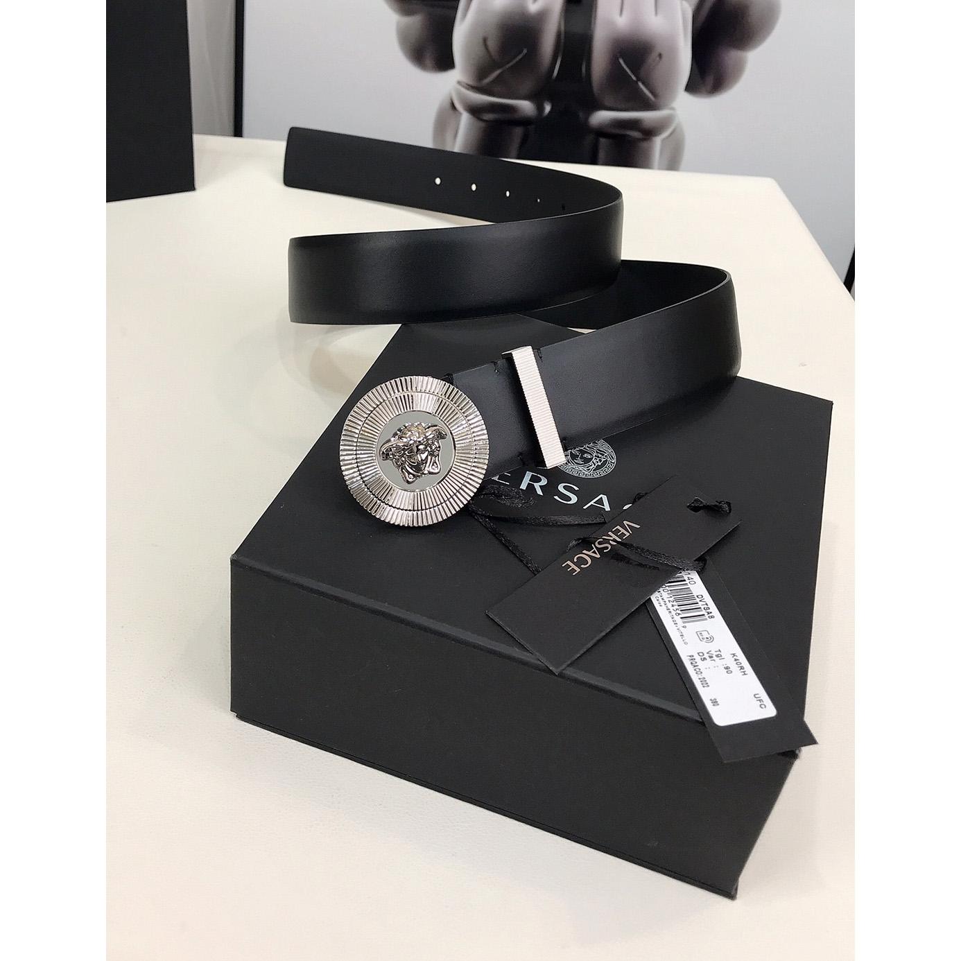 Versace Enamel Medusa Biggie Belt   40mm - PerfectKickZ