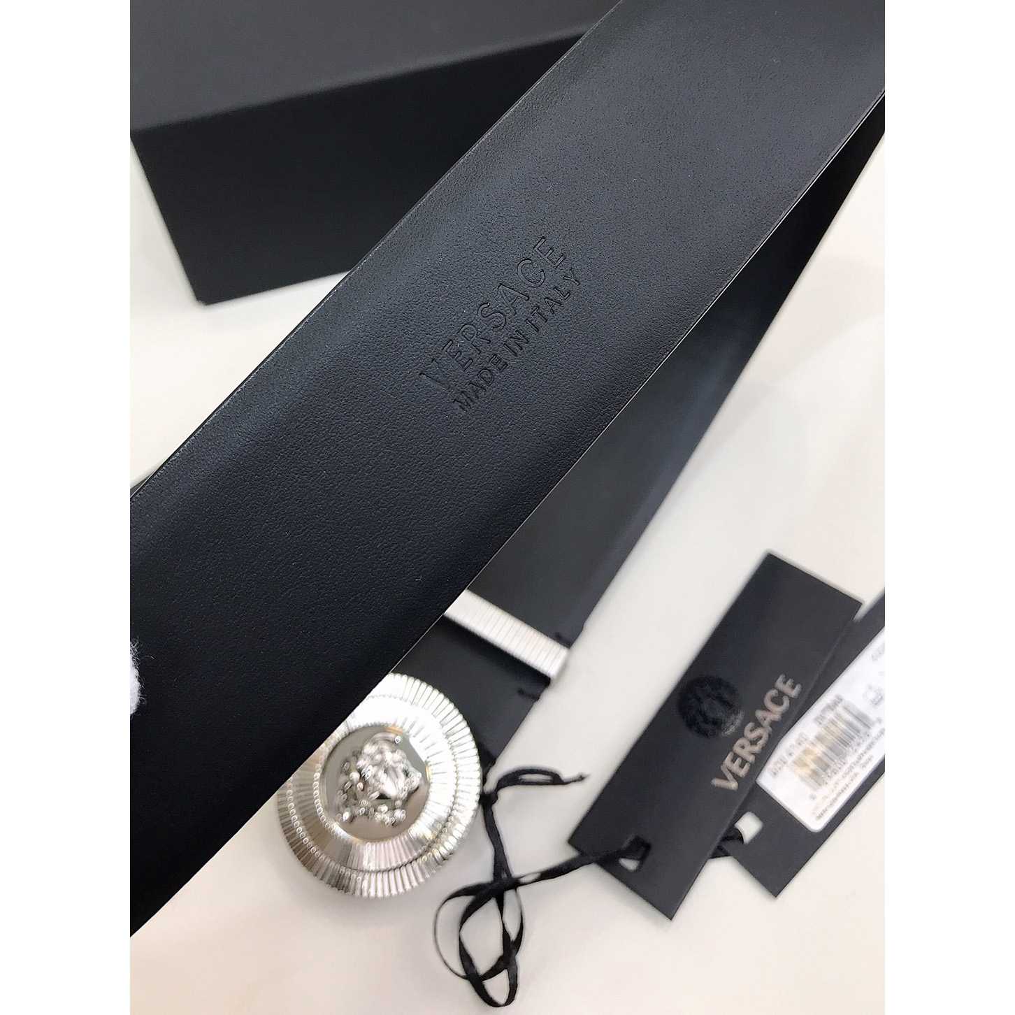Versace Enamel Medusa Biggie Belt   40mm - PerfectKickZ