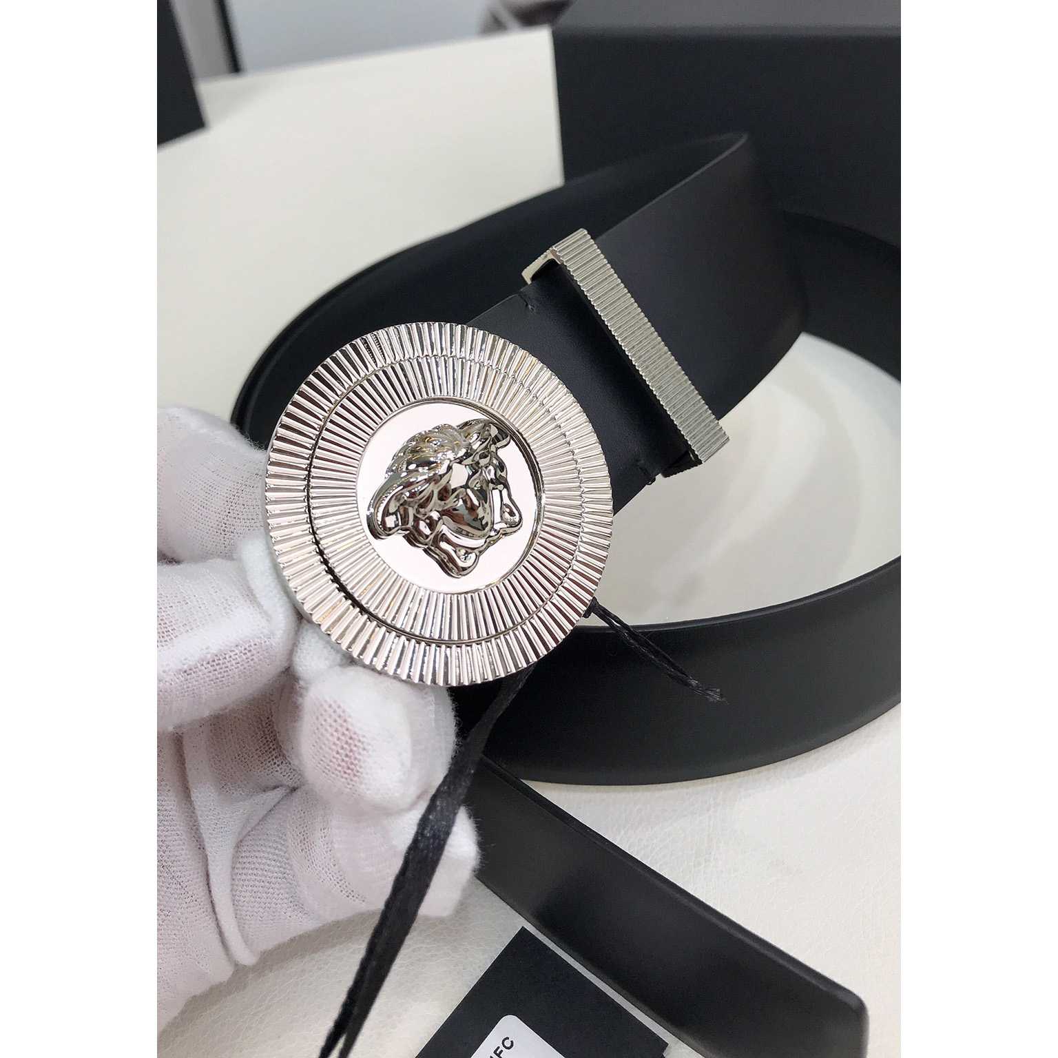 Versace Enamel Medusa Biggie Belt   40mm - PerfectKickZ