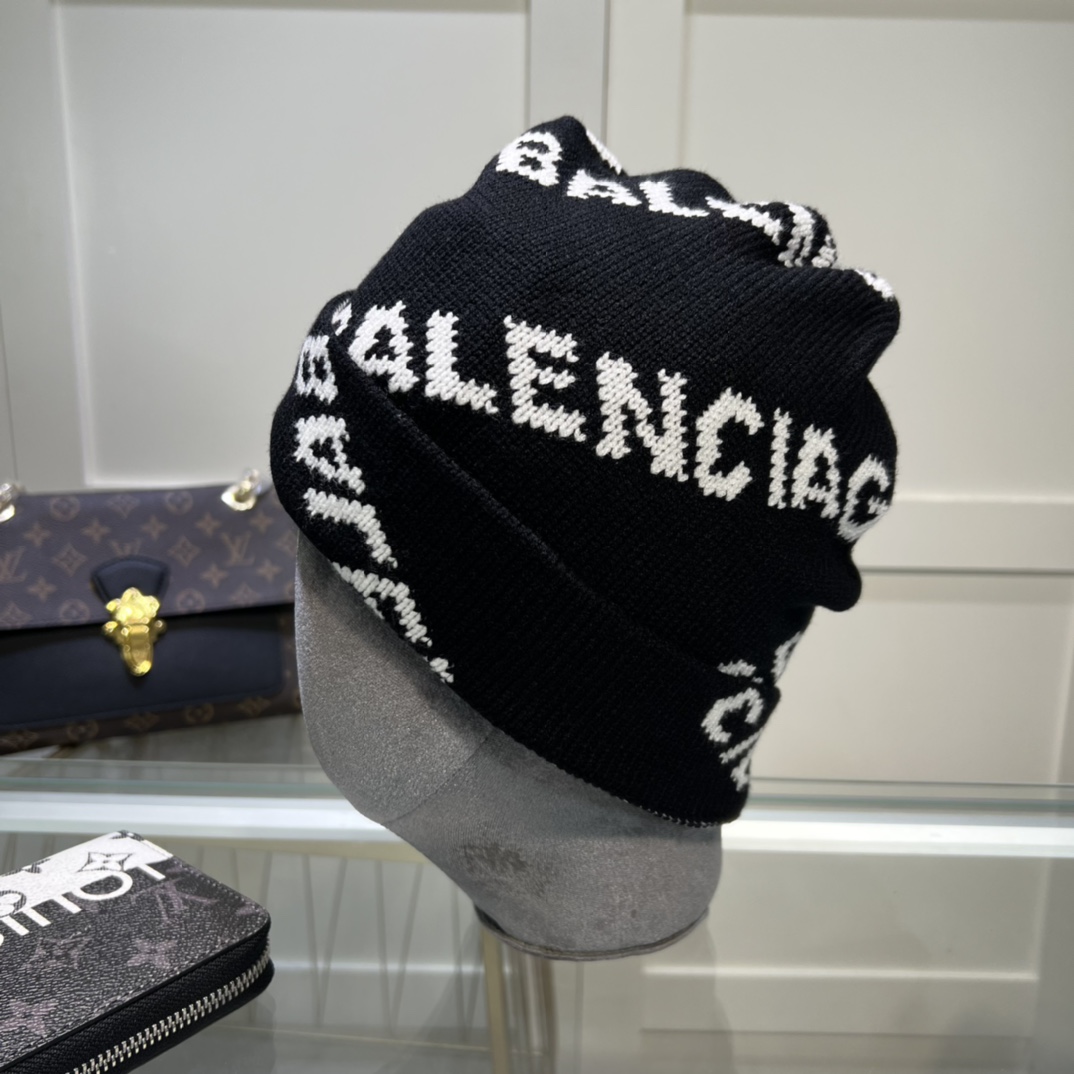 Balenciag Allover Logo Beanie  - PerfectKickZ