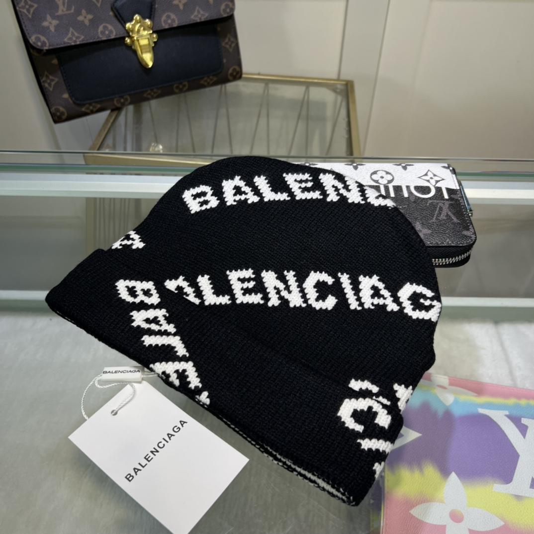 Balenciag Allover Logo Beanie  - PerfectKickZ