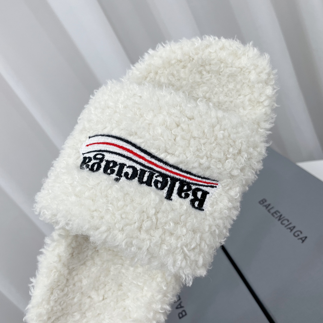 Balenciaga Furry Slide Sandal - PerfectKickZ