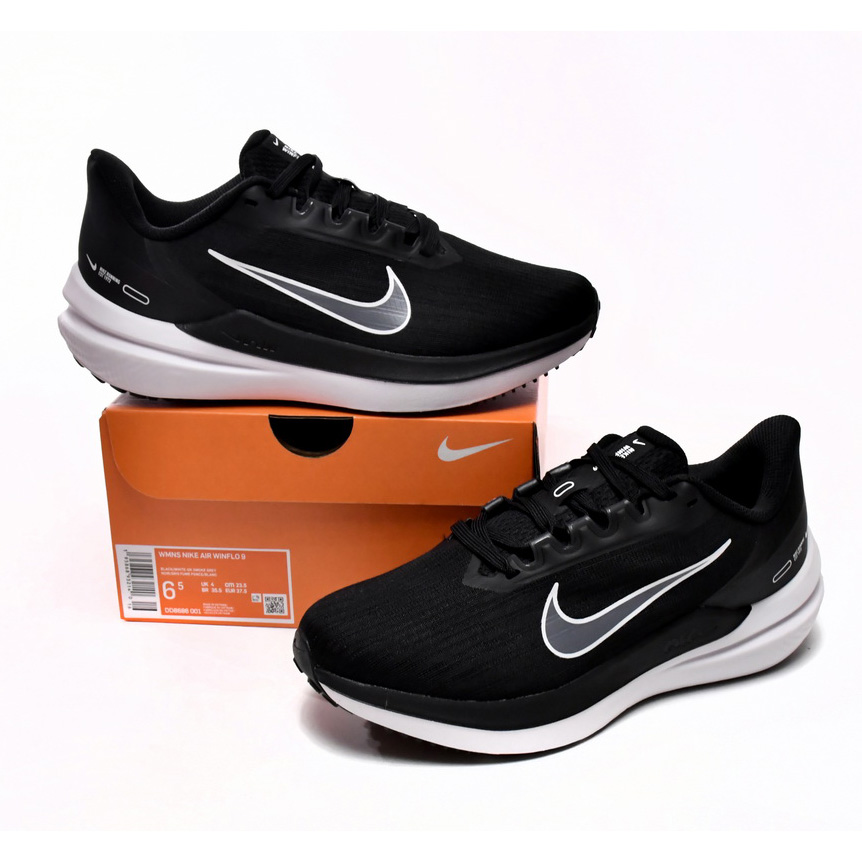 Nike Air Winflo 9 Black Dark Smoke Grey Sneaker   DD8686-001 - PerfectKickZ