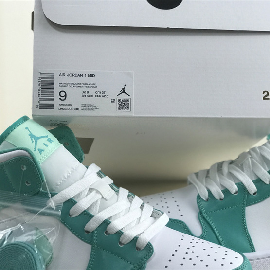Air Jordan 1 Mid “Marine Green” Sneaker     DV2229-300 - PerfectKickZ