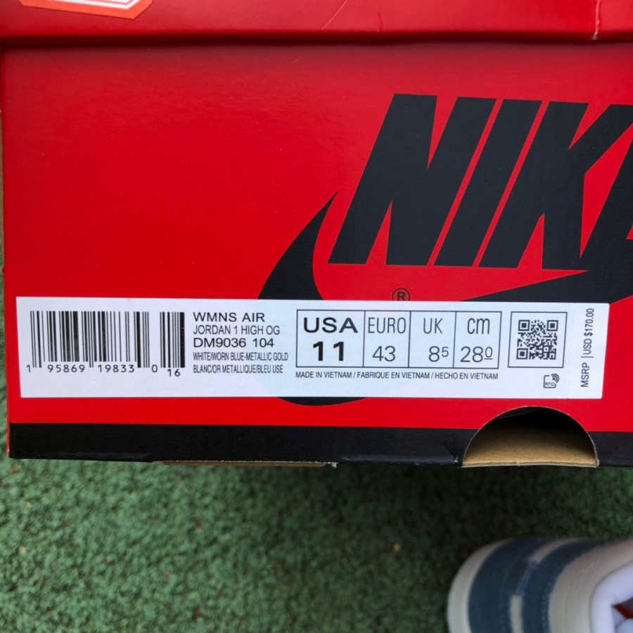 Air Jordan 1 High OG WMNS “Denim” Sneaker    DM9036-104 - PerfectKickZ