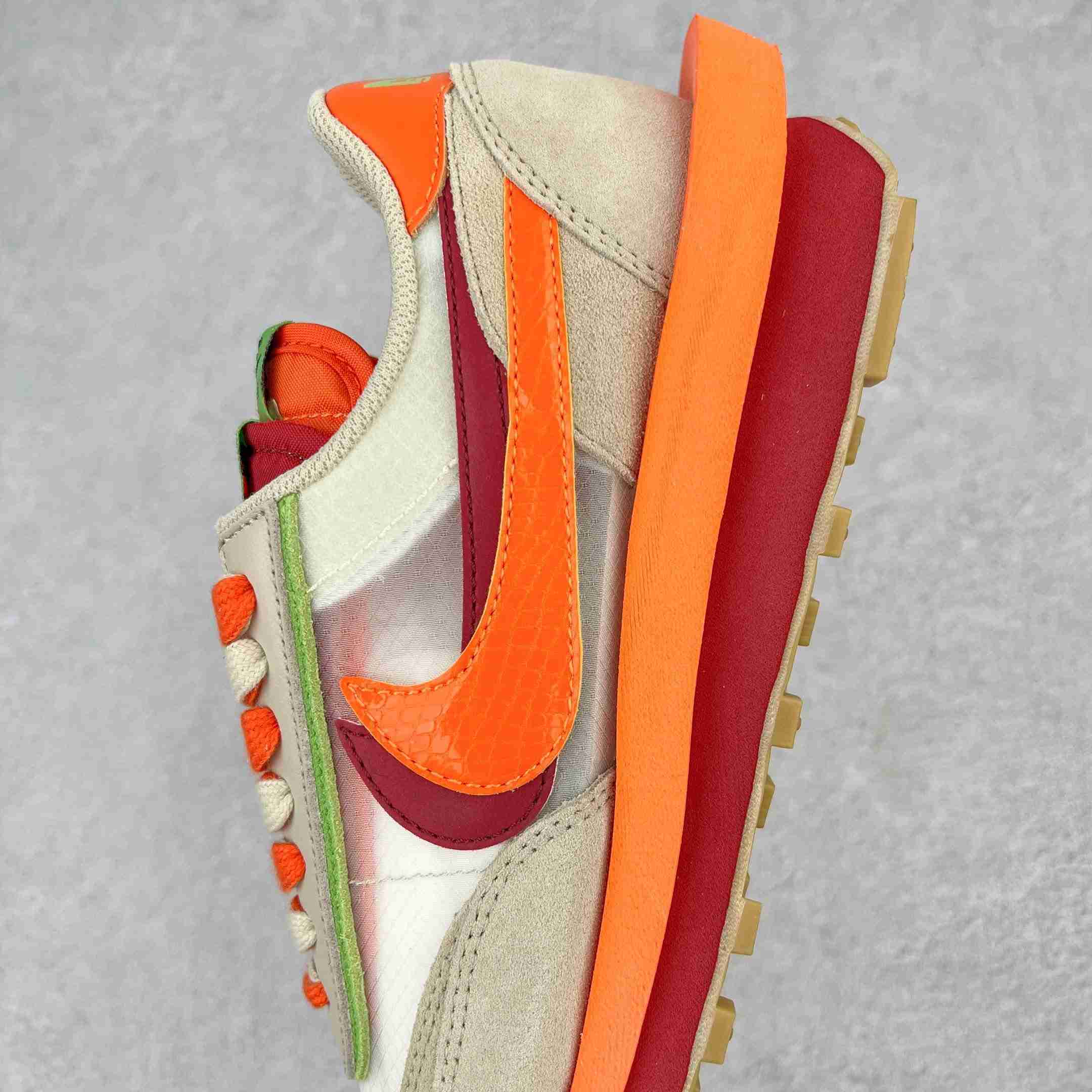 Clot × Sacai × NK LDWaffle'Net Orange Blaze' Sneaker     DH1347-100 - PerfectKickZ