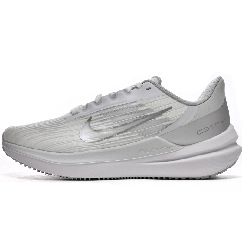 Nike Air Winflo 9 White Metallic Silver Sneaker   DD8686-100 - PerfectKickZ