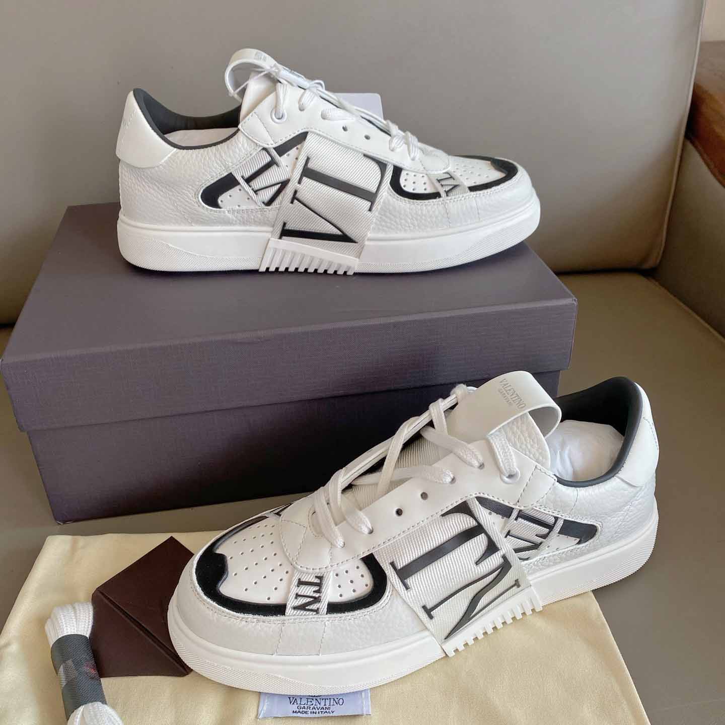 Valenti Low-Top Calfskin Vl7n Sneaker With Bands - PerfectKickZ