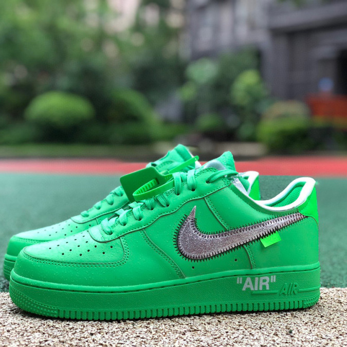 Off-White x Nike Air Force 1 "Light Green Spark"  Sneaker       dx1419-300 - PerfectKickZ