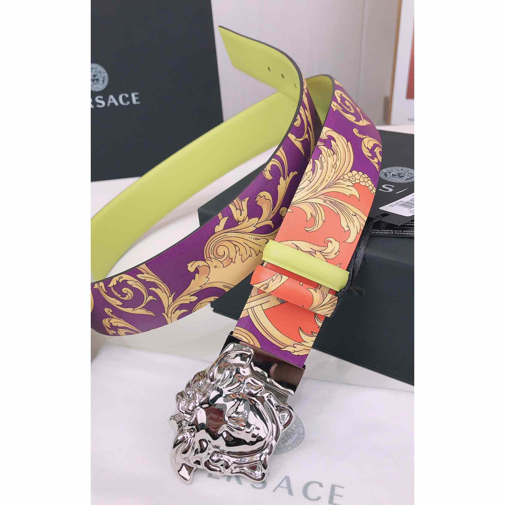 Versace La Medusa Le Pop Classique Reversible Belt   40mm - PerfectKickZ