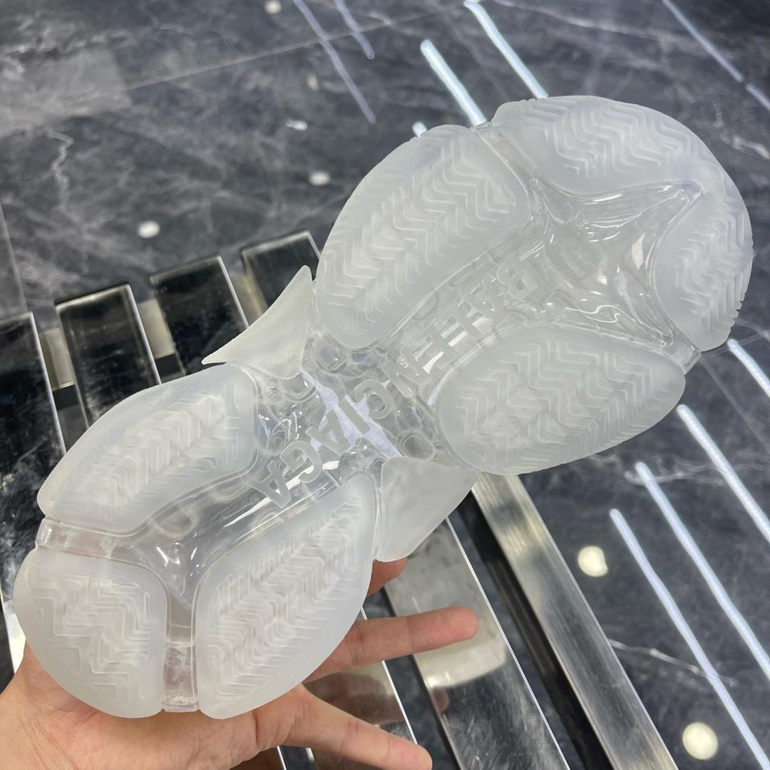Balenciaga Triple S Sneaker Clear Sole In White Double Foam And Mesh - 