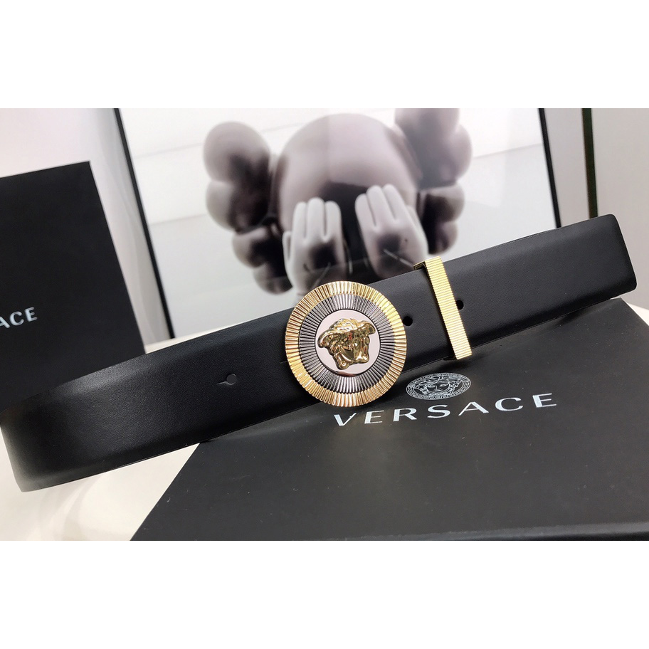 Versace Enamel Medusa Biggie Belt   40mm - PerfectKickZ