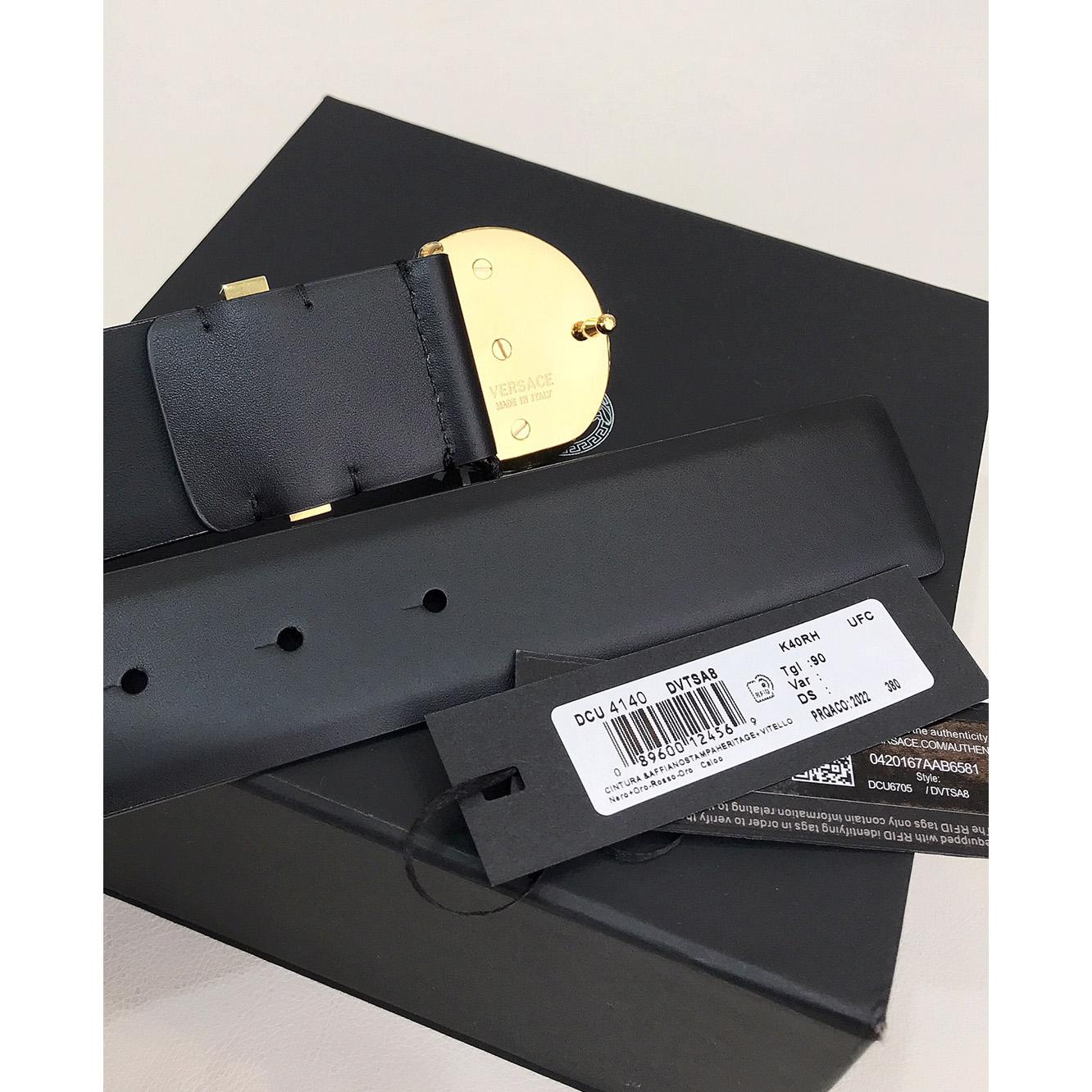Versace Enamel Medusa Biggie Belt   40mm - PerfectKickZ
