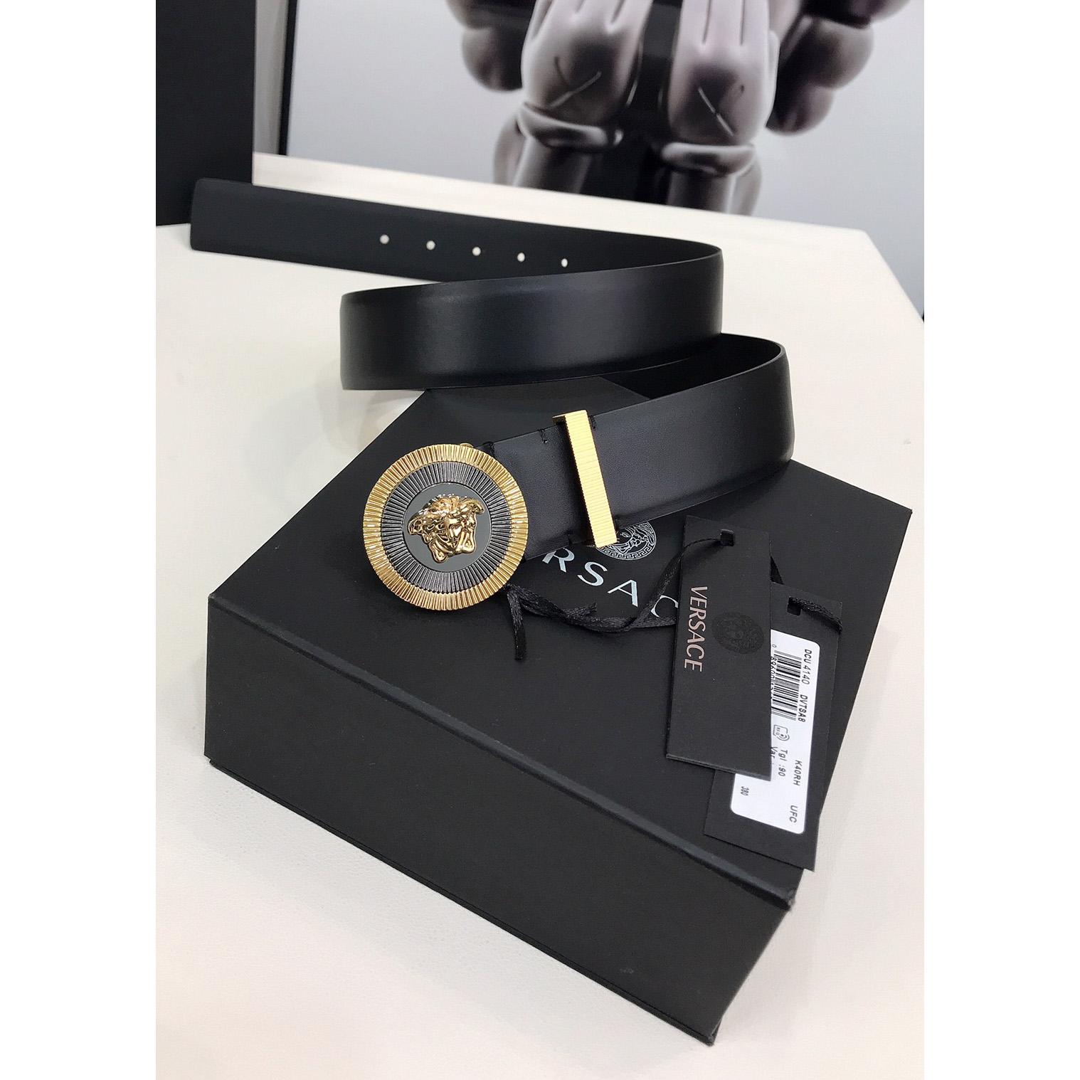 Versace Enamel Medusa Biggie Belt   40mm - PerfectKickZ