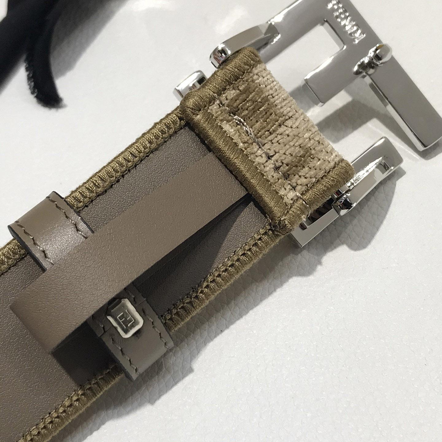 Fendi FF Jacquard Fabric Belt - PerfectKickZ