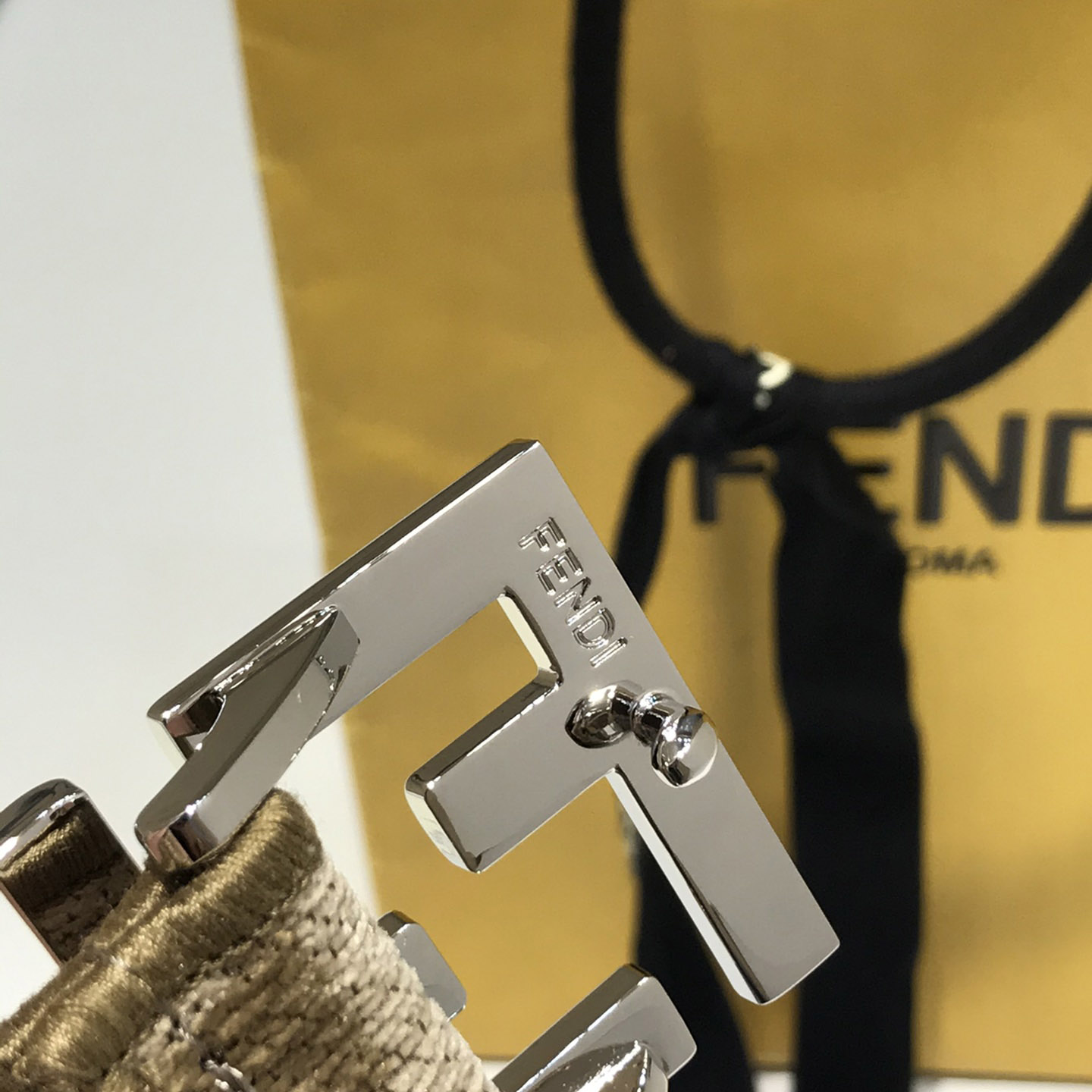 Fendi FF Jacquard Fabric Belt - PerfectKickZ