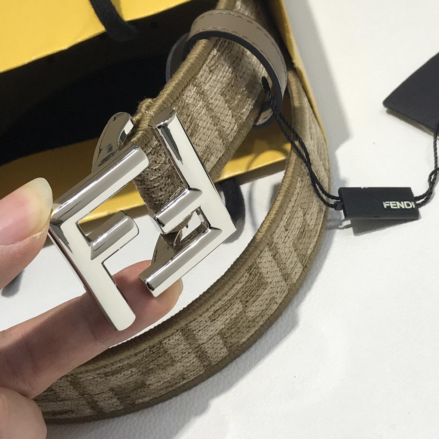 Fendi FF Jacquard Fabric Belt - PerfectKickZ