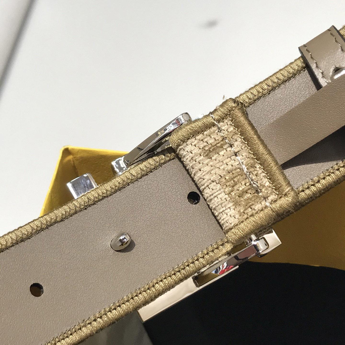 Fendi FF Jacquard Fabric Belt - PerfectKickZ